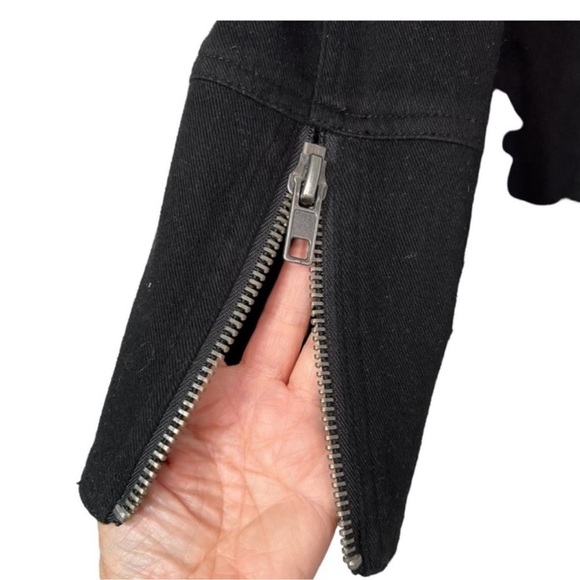 Liverpool Full Zip Black Denim Jacket NWT | Liverpool Zip-Up Jacket Size XS- - Picture 7 of 8